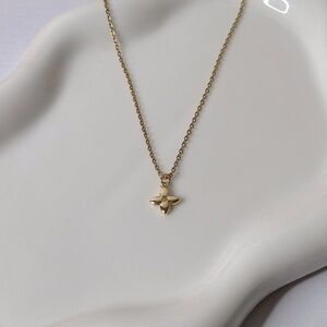 18KGP L Star Necklace